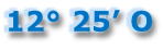 12° 25’ O